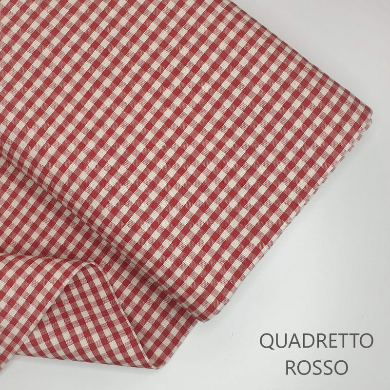 Collezione "Riga, quadretto e unito" H 180 cm - ROSSO