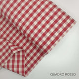 Collezione "Riga, quadretto e unito" H 180 cm - ROSSO