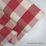 Collezione "Riga, quadretto e unito" H 180 cm - ROSSO