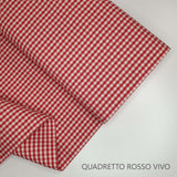 Collezione "Riga, quadretto e unito" H 180 cm - ROSSO VIVO