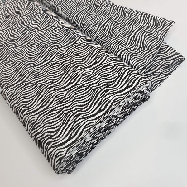 Gemusterte Baumwolle – ZEBRA – Mindestschnitt oder Vielfaches von 25 x 290 cm