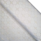 Tissu d'ameublement Jacquard H 280 cm - TISSÉ CERCLES ARGENT/LUREX