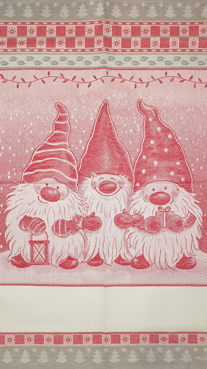 Geschirrtuch aus reiner Baumwolle mit Stickerei – RED GNOMES