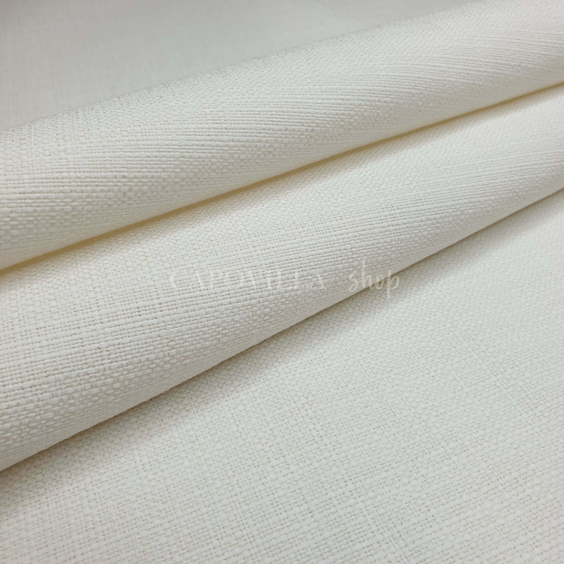 Tissu d'ameublement écologique - BLANC LAIT - coupe minimum ou multiples de 25 x 150 cm