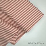 Collezione "Riga, quadretto e unito" H 180 cm - TEGOLA