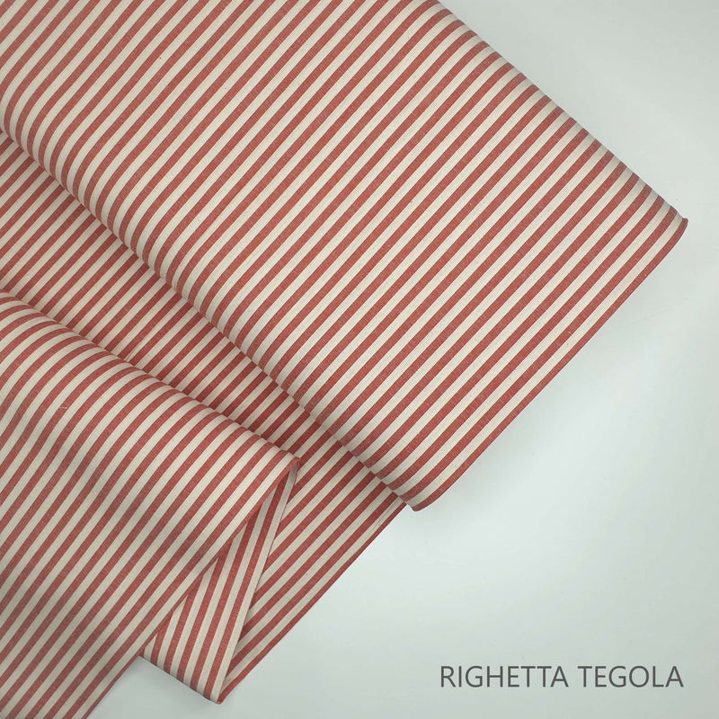 Collezione "Riga, quadretto e unito" H 180 cm - TEGOLA