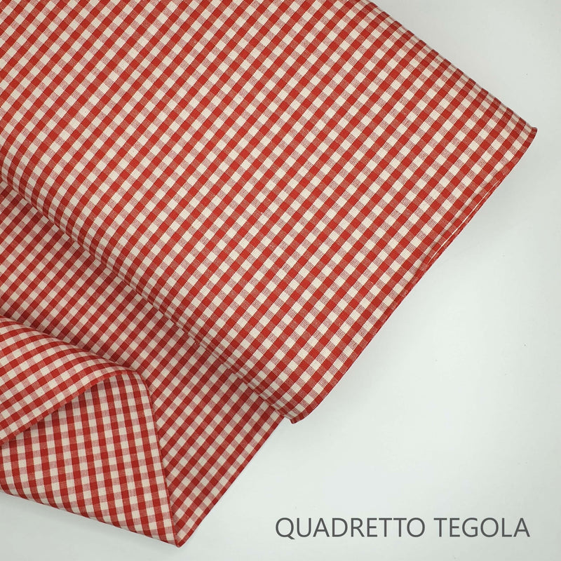 Collezione "Riga, quadretto e unito" H 180 cm - TEGOLA