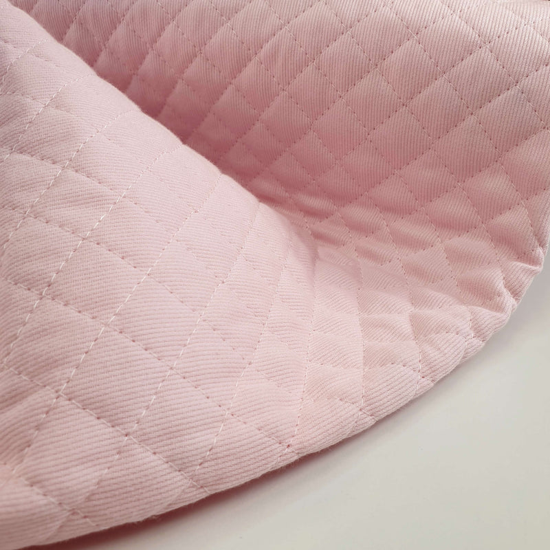 Piqué de coton matelassé H 140 cm - ROSE BABY