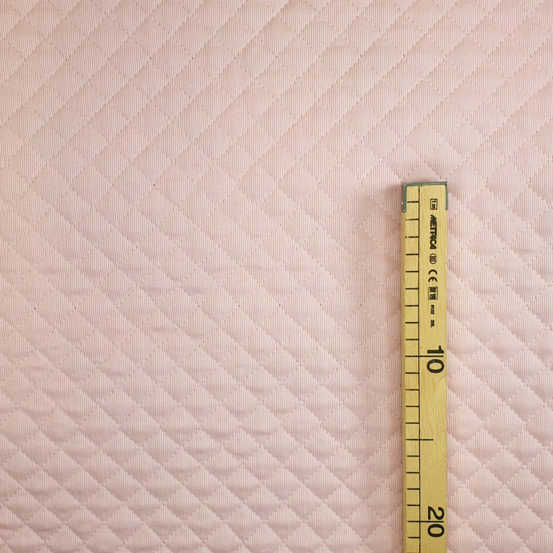 Piqué de coton matelassé H 140 cm - ROSE BABY