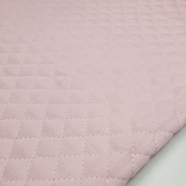 Piqué de coton matelassé H 140 cm - ROSE BABY