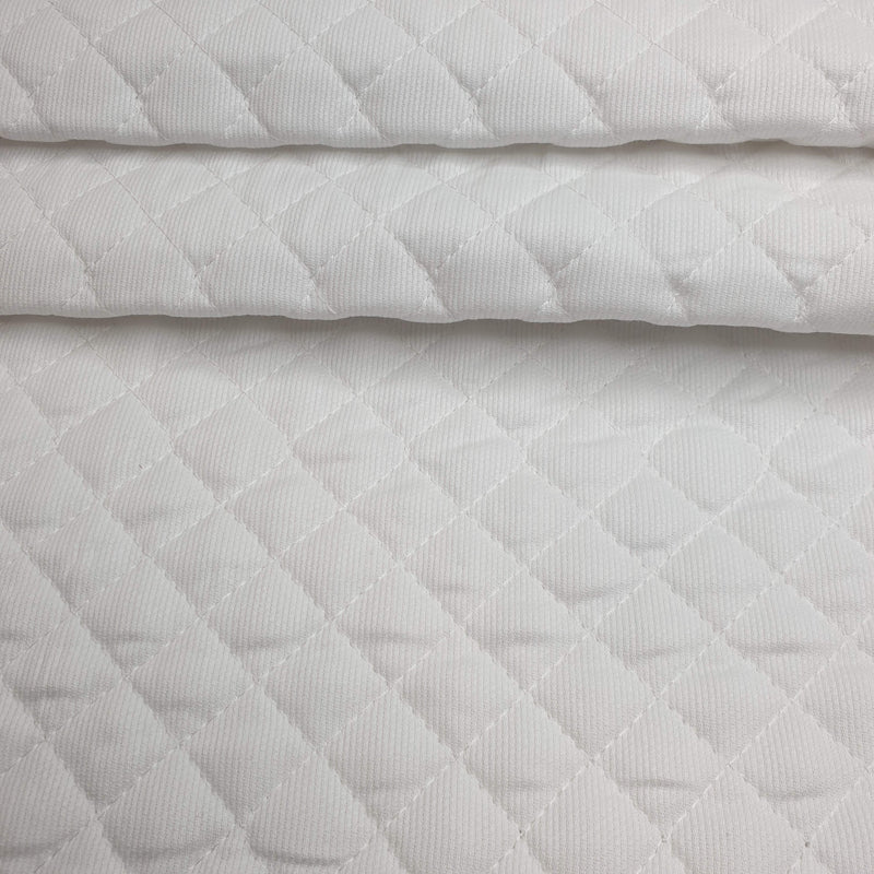 Matelassé en coton piqué H 140 cm - BLANC BLANC