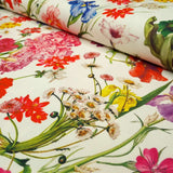 Tissu sans repassage CHAMP DE FLEURS - H 160cm