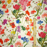 Tissu sans repassage CHAMP DE FLEURS - H 160cm