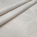 Tissu Mélange de Lin - FEUILLES FOND NATUREL - coupe minimum ou multiples de 25 x 180 cm