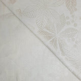 Tissu Mélange de Lin - FEUILLES FOND NATUREL - coupe minimum ou multiples de 25 x 180 cm