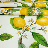 Tessuto no stiro H 160 cm - LIMONI E FIORI