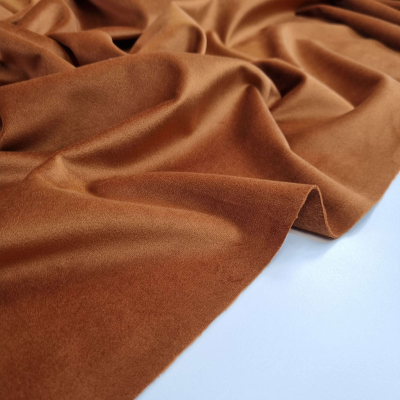 Velours lisse - ROUILLE - coupe minimum ou multiples de 25 x 150 cm