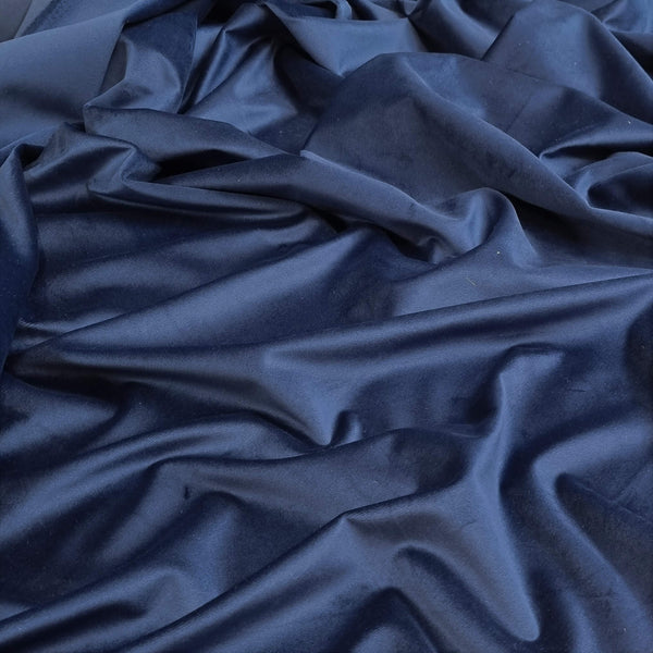 Velours Lisse - BLEU - coupe minimum ou multiples de 25 x 150 cm