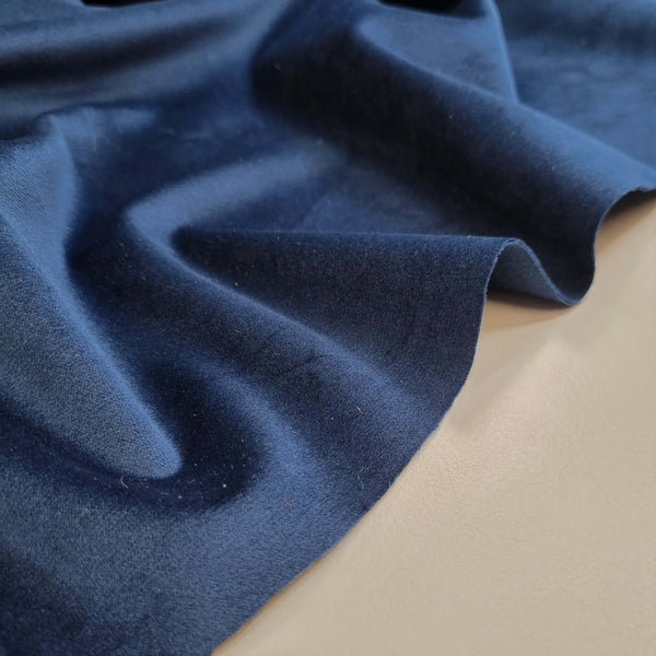 Velours Lisse - BLEU - coupe minimum ou multiples de 25 x 150 cm