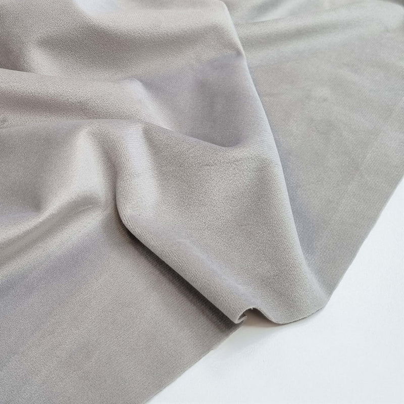 Velours Lisse - GRIS CLAIR (FROID) - coupe minimum ou multiples de 25 x 150 cm