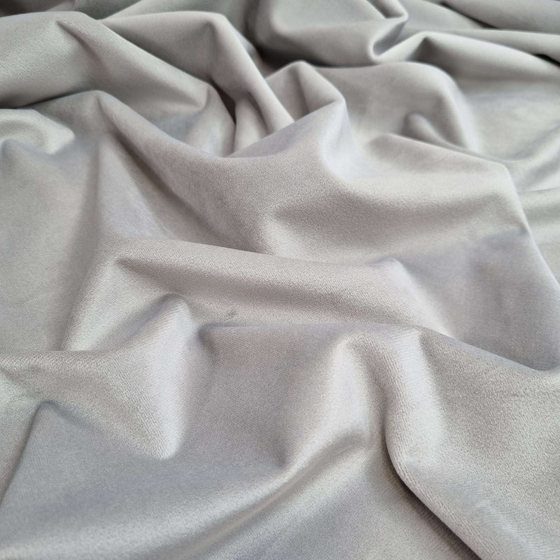 Velours Lisse - GRIS CLAIR (FROID) - coupe minimum ou multiples de 25 x 150 cm