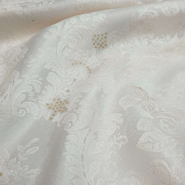 Jacquard-Möbelstoff – IVORY DAMASK – Mindestzuschnitt oder Vielfaches von 25 x 300 cm