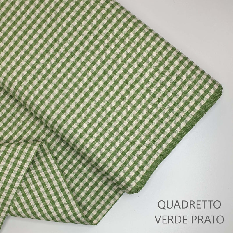 Collezione "Riga, quadretto e unito" H 180 cm - VERDE PRATO