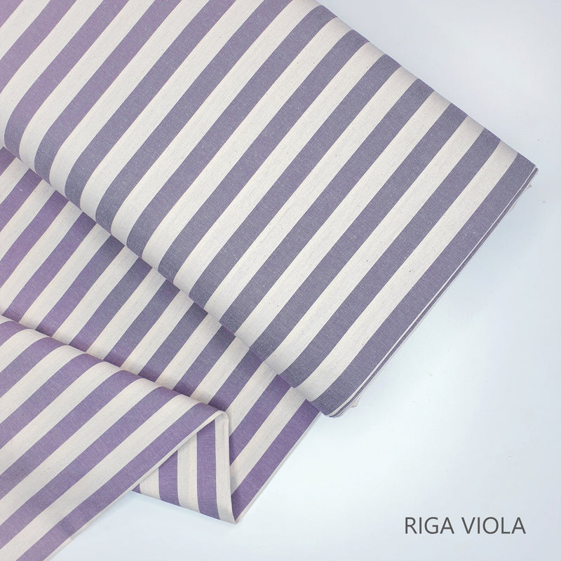 Collezione "Riga, quadretto e unito" H 180 cm - VIOLA