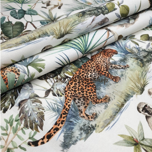 Panama Digital Fund Coton - JUNGLE - coupe minimum ou multiples de 25 x 280 cm